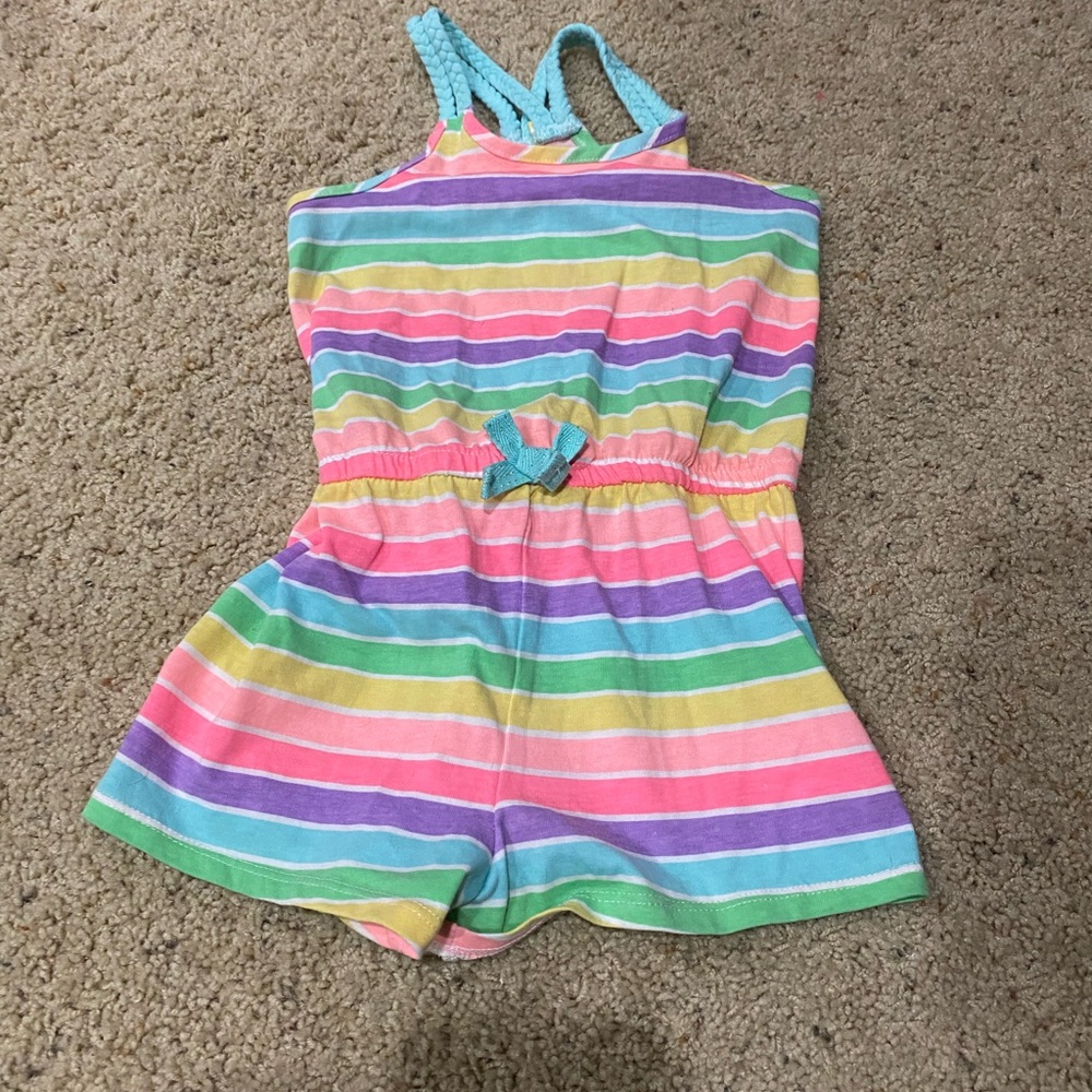 Cynthia Rowley Multicolor Striped Kids Romper